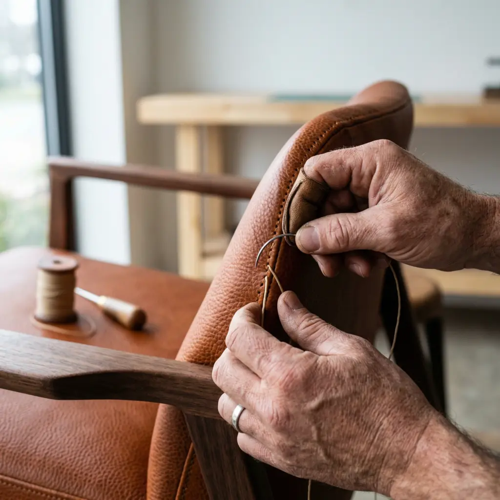 Professional sofa and chair upholstery restoration service providing high-quality custom furniture in Dubai updates.