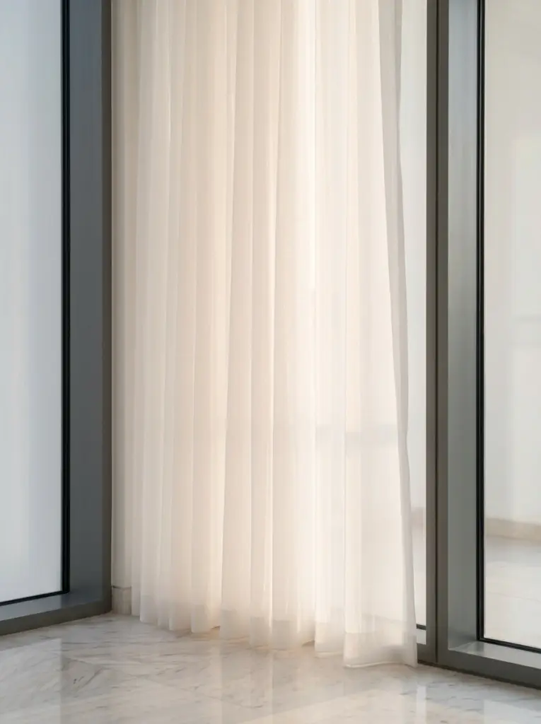 Best sheer curtains Dubai for natural light diffusion and daytime privacy.