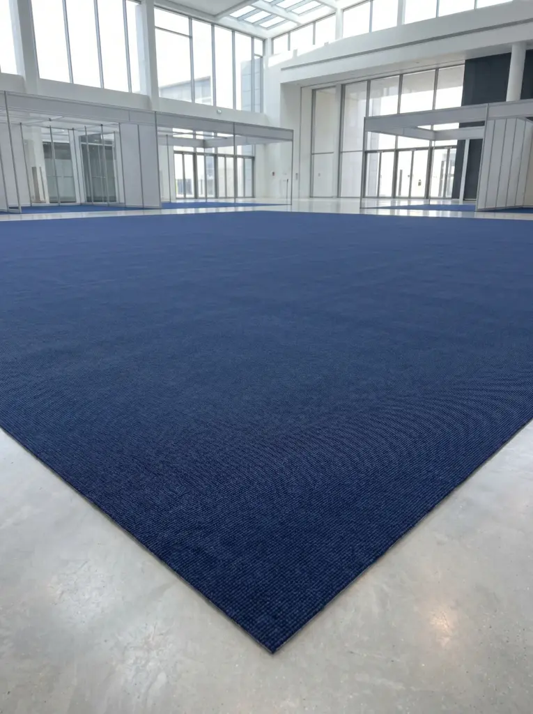 Quick and flawless temporary carpet installation for a major convention setup.