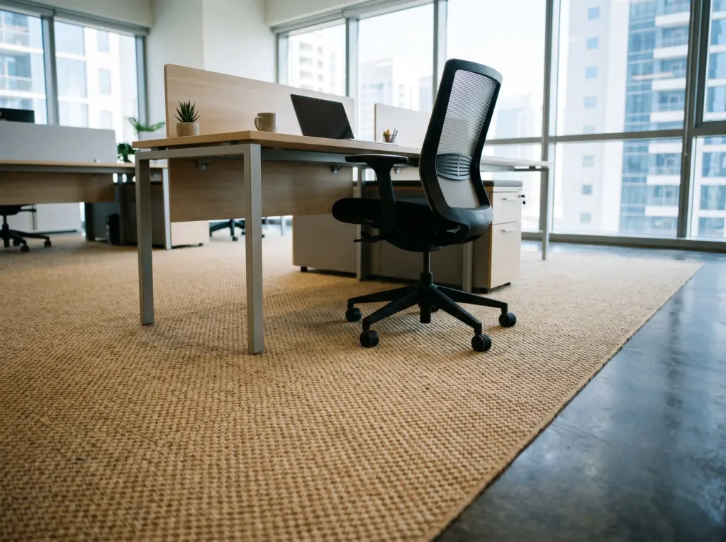 Exceptionally robust and flat weave heavy duty commercial sisal rugs Dubai for high traffic environments.