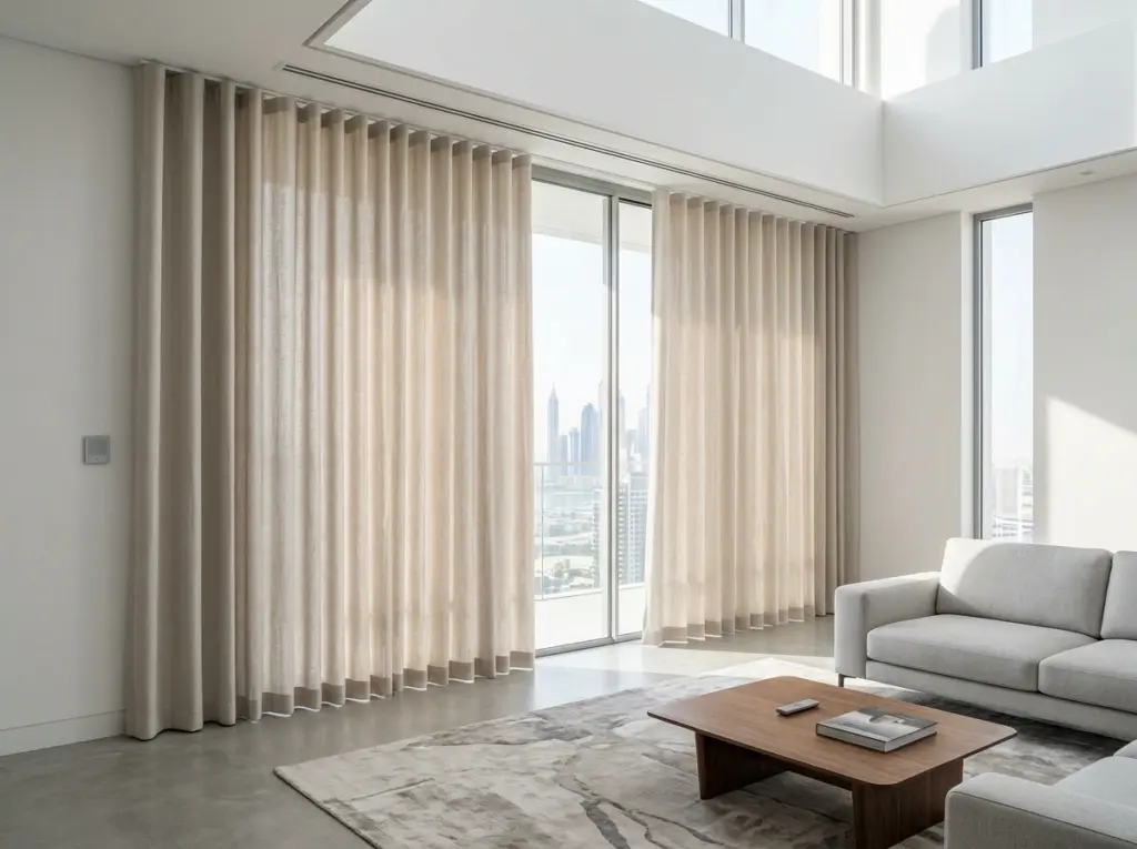 Automated smart motorized curtains Dubai