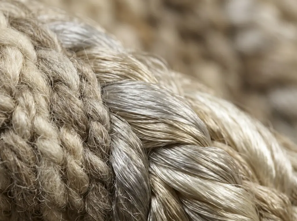 Selection of natural wool and luxurious silk fibers for custom rugs Dubai.