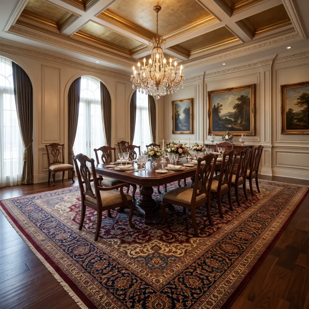 Exceptional durability and timeless artistry of hand knotted wool handmade rugs Dubai.