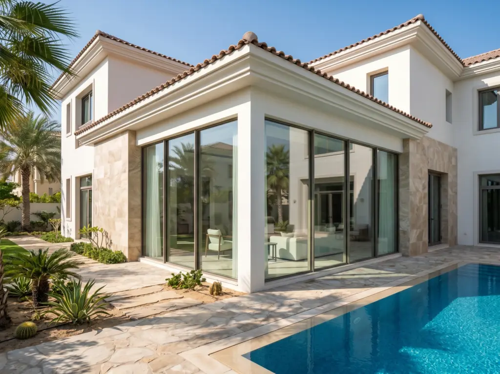 A structurally sound building addition increasing property value through villa renovation Dubai.