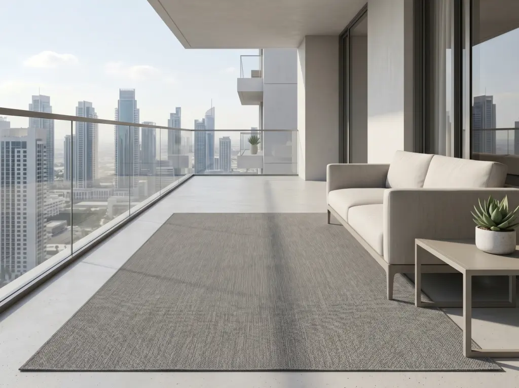 UV resistant patio outdoor rugs Dubai handling intense sunlight flawlessly.