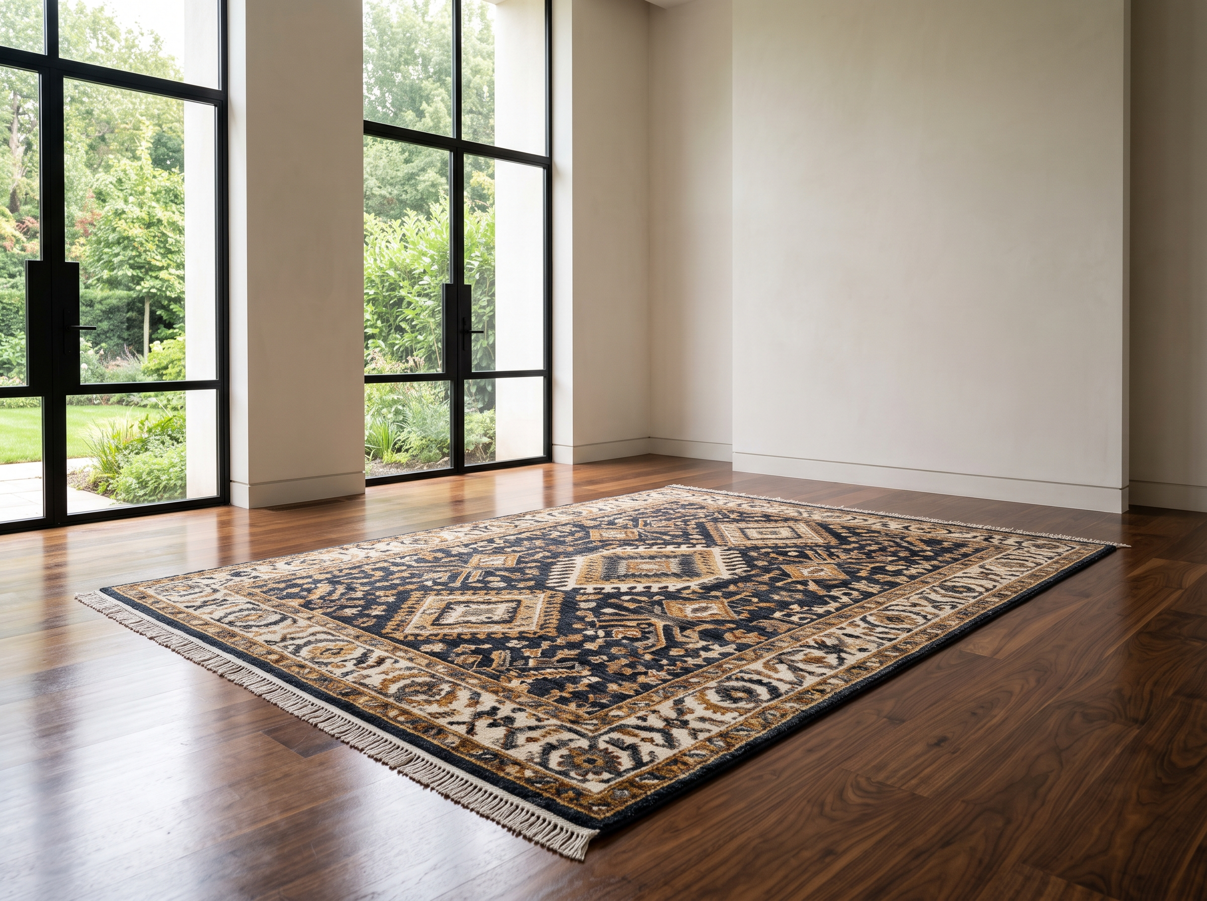 Custom Rugs Dubai installed on premium flooring