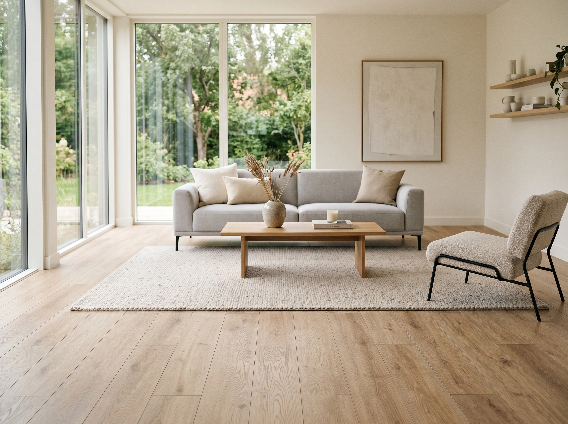 Vinyl Flooring Dubai with Area Rugs Dubai in a modern living space